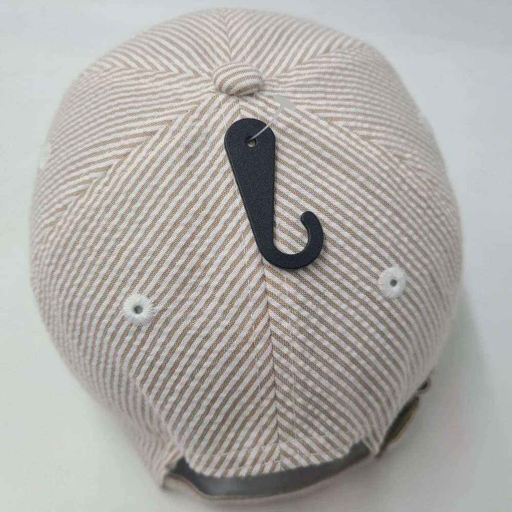 New York Mets Hat Strapback New Era Beige White MLB Seersucker Casual Classic